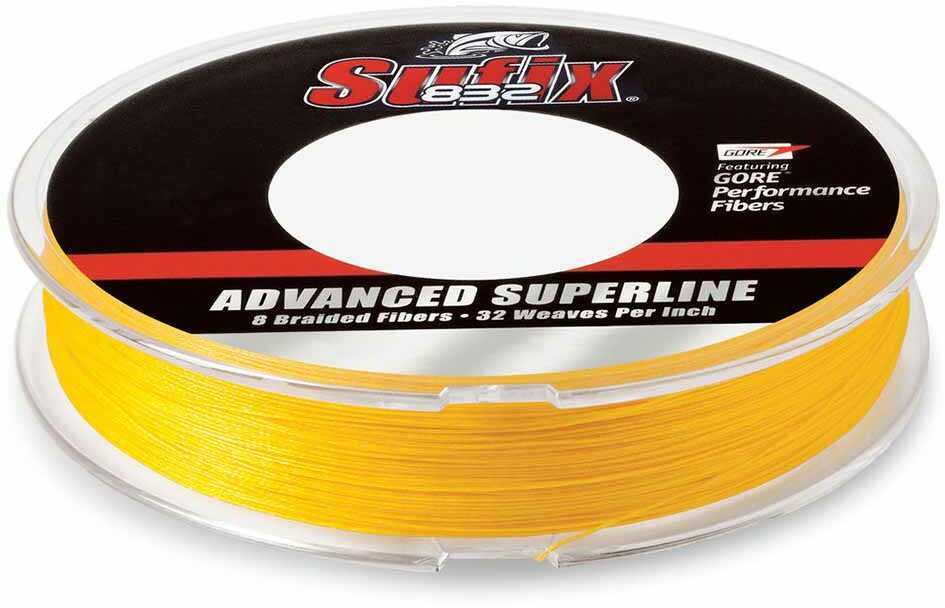 Sufix 832&reg; Advanced Superline&reg; Braid - 20lb - Hi-Vis Yellow - 300 yds
