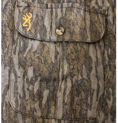 Browning Wasatch-Cb Shirt Button-Front 2 Pocket Mossy Bottomland M