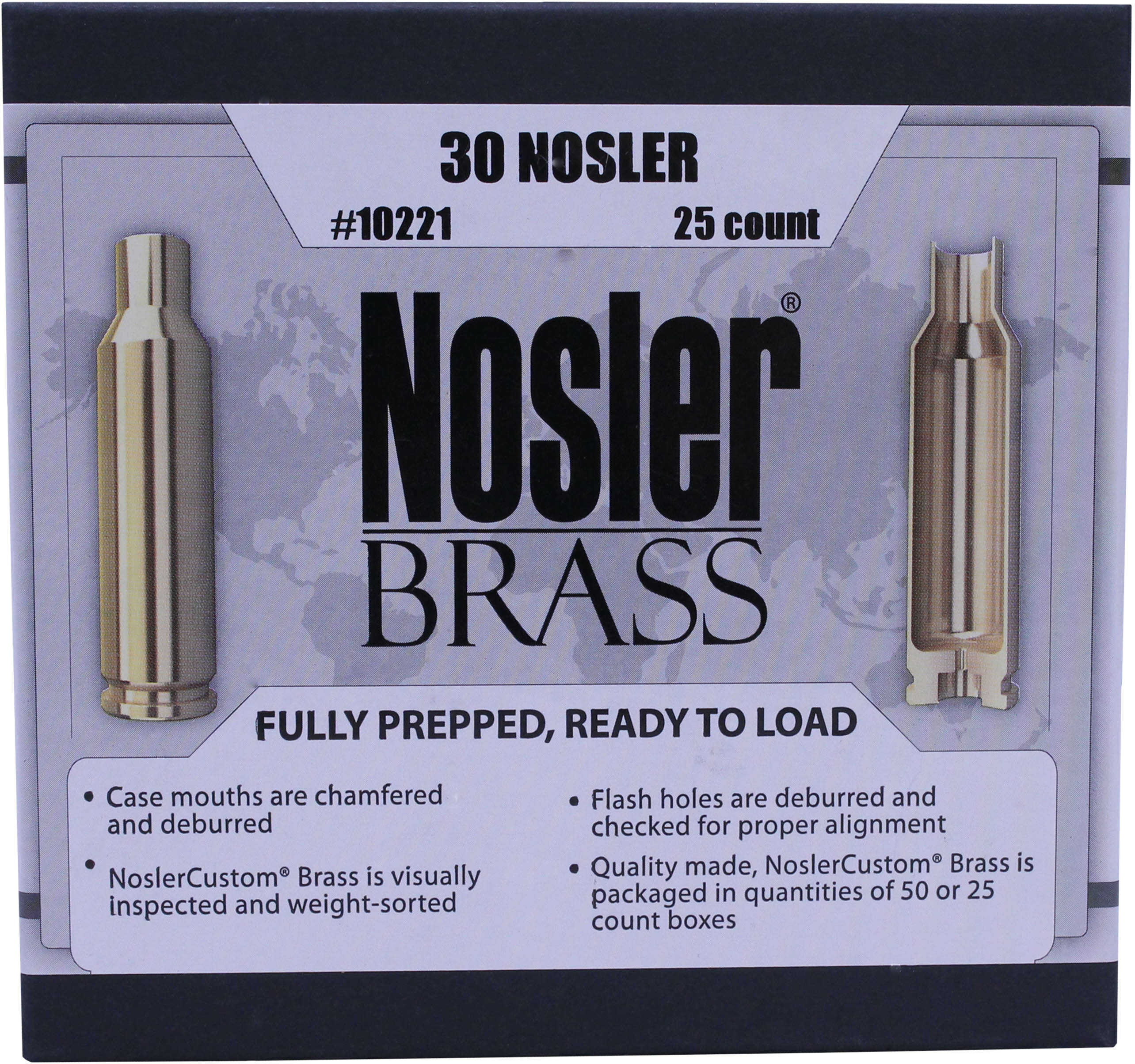 30 Nosler Unprimed Rifle Brass 25 Count