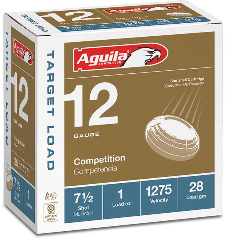 Aguila 1CHB1337 Target Load Competition 12 Gauge 2.75" 1 oz 7.5 Shot 25 Per Box