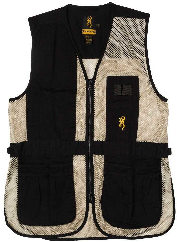 Browning Trapper Creek Mesh Shooting Vest Black And Tan S