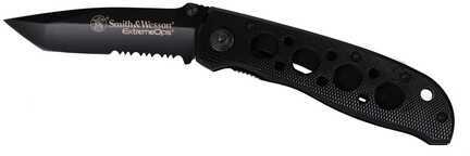 SW CK5TBS Folder 3.2 in Black Combo Blade Aluminum Handle