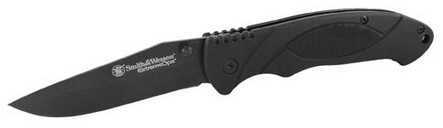 Smith & Wesson SWA25 Folder 3.25 in Black Blade Rubber Handle