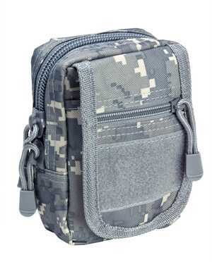 NCSTAR Small Utility Pouch Nylon Digital Camo MOLLE Straps for Attachment Zippered Compartment CVSUP2934D