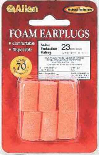 Allen Cases Foam Hearing Protectors 6/Pack Orange