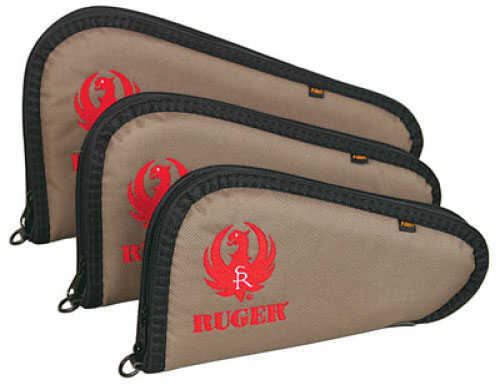 Allen Ruger® EmbroideRed Handgun Case 15" - 1200 Denier outer With Black Trim And Red "Ruger®" Embroidery - 7/8" Foam -