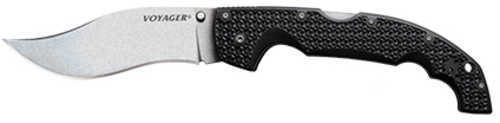 Cold Steel Cs-29AXV Voyager Xl Vaquero 5.50" Folding Plain AUS 10A Blade Griv-Ex Black W/6061 Aluminum Liners Hand