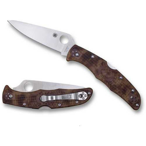 Spyderco Endura 4 Folder 3.75 in Plain Desert Camo Zome FRN