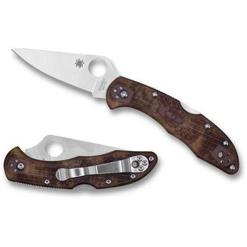 Spyderco Delica 4 Folder 2.88 in Plain Desert Camo Zome FRN