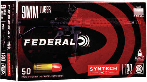 9mm Luger 130 Grain FMJ 50 Rounds Federal Ammunition