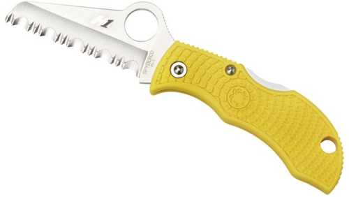 Spyderco Manbug Folder 1.9 in Serrated Yellow FRN Handle