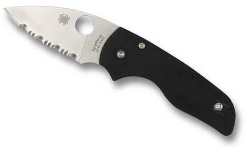 Spyderco Lil' Native Folder 2.47 in Serrated Black G10 Handle