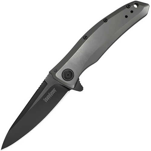 Kershaw Grid Assisted 3.75 in Black Plain SS Handle