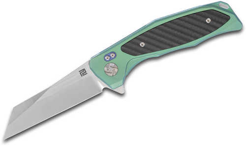 Artisan Megahawk Folder 3.62in M390 Blade Green Titanium