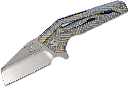 Artisan Ravine Folder 2.83 in Fancy Blue Titanium S35VN