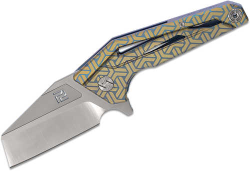 Artisan Ravine Folder 2.83 in Fancy Green Titanium S35VN