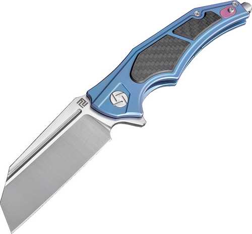 Artisan Apache Nomad Folder 3.82in S35VN Blade Blue Titanium