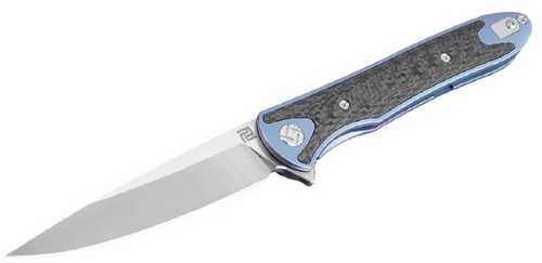 Artisan Shark Folder 3.94 in. Blue Titanium Handle S35VN