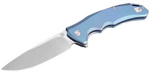 Artisan Tradition Folder 3.94 in Blue Titanium Handle Plain