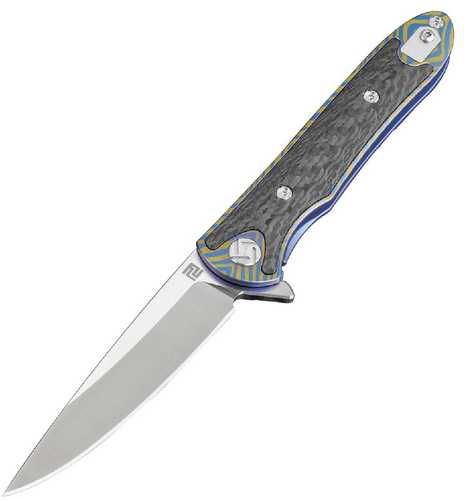 Artisan Shark Folder 3.15 in Fancy Blue Titanium Handle S35VN