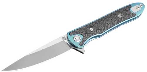 Artisan Shark Folder 3.15 in. Green Titanium Handle S35VN