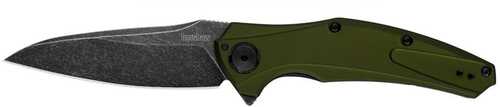 Kershaw Bareknuckle Folder 3.25 in BW Olive Aluminum Handle