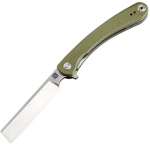 Artisan Orthodox Folder 3.54 in D2 Blade Green G-10