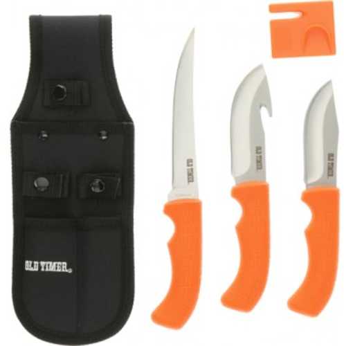 Old Timer Knife 4-Piece Hunting Kit With Combo Sheath Promo Q3