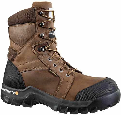 Carhartt Footwear Mens Rugged Flex 8-inch Insulated Composite Toe Work Boot Dark Brown Size 10.5m