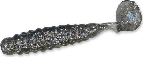 1 1/2" Crappie/panfish Grub Smoke Glitter