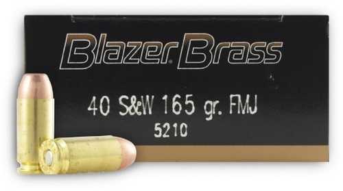 CCI Blazer 40 S&W 165 Grain Full Metal Jacket Ammunition 50 Rounds Per ...