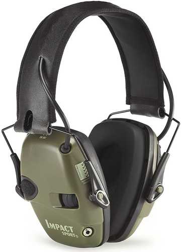 Howard Leight Industries Impact Sport Electronic Earmuff 22 NRR Amplification Automatically shuts Off at 82Db, attenuati