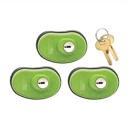 Lockdown 1118825 Trigger Open With Key Green 3 Per Pkg