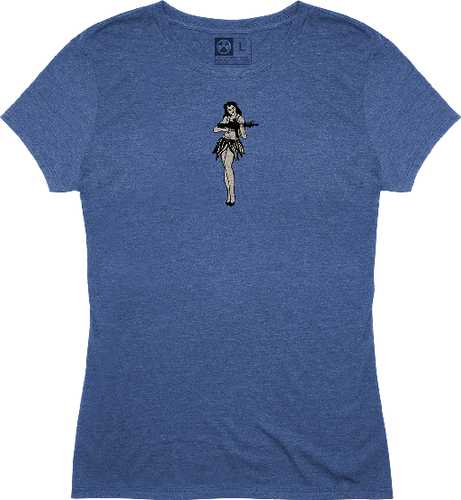 Magpul Mag1124-424-S Tri-Blend Hula Girl Lady Shirt Small Royal Heather