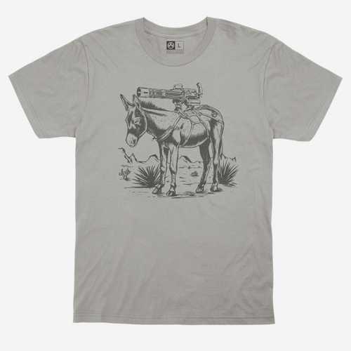 Magpul Mag1190-040-L Burro T-Shirt Silver Large Short Sleeve