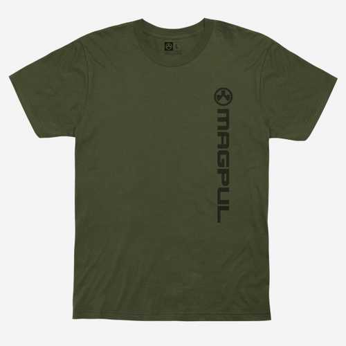 Magpul Vertical Logo T-Shirts Olive Drab Large Short Sleeve