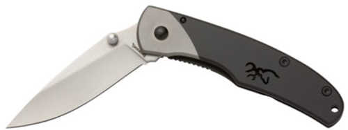 Browning Mountain Ti2 Medium 2.75" 7Cr17MoV Stainless Steel Drop Point Black/Gray Handle Folder