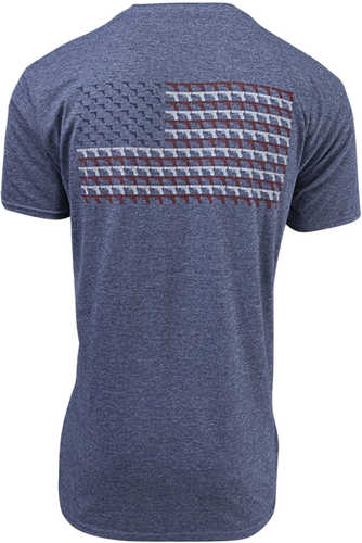 Glock American Flag Heather Navy Small Short Sleeve Shirt