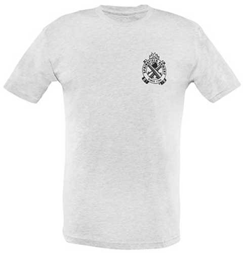 Springfield Armory Logo Crest Distressed Mens T-Shirt Heather Gray Medium Short Sleeve