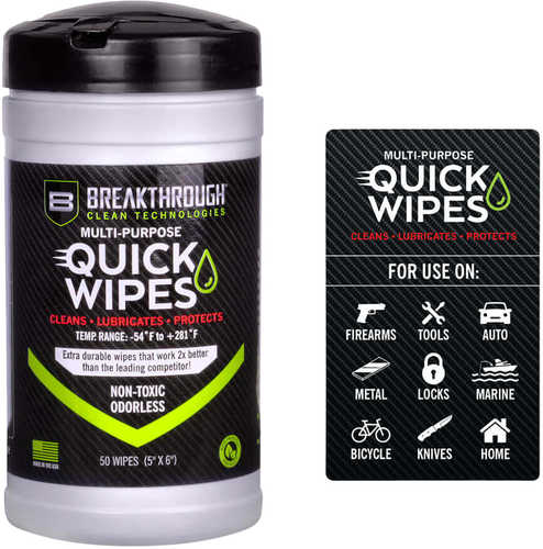 Breakthrough Clean Quick Wipes 3.5" X 6.5" 50 Per Pkg