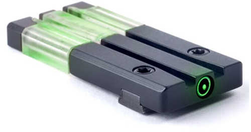 Fiber-Tritium Bullseye Rear Sight For Glock Mos Green