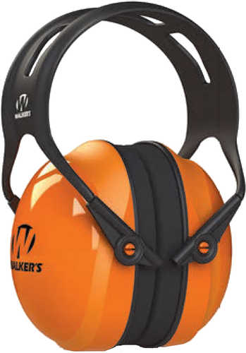 Walkers Maxprotec Polymer Over the Head Orange Ear Cups w/Black Band Medium