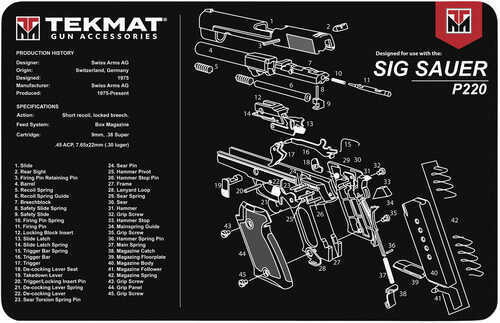 Sig Sauer P220 Handgun Cleaning Mat