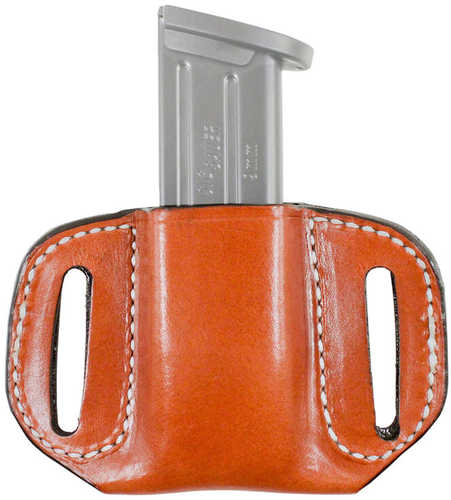 DeSantis The Reliant Single Magazine Belt Slide Pouch Fits 1911 in 10mm or 45 ACP Ambidextrous Leather Tan