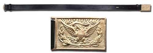 Cimarron U.S. 1860 Belt With Officers Eagle Plate Black