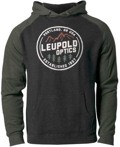 Leupold Established 1907 Hoodie Cotton/Polyester Charcoal/Green Xl