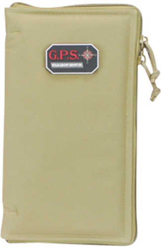 GPS Pistol Sleeve Medium Lockable Zipper Tan Nylon