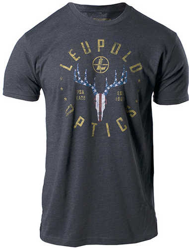 Leupold American Whitetail T-Shirt Charcoal Gray 2Xl Short Sleeve