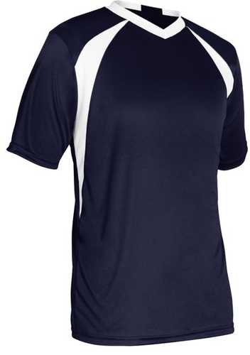 Champro Youth Sweeper Soccer Jersey Navy White Large