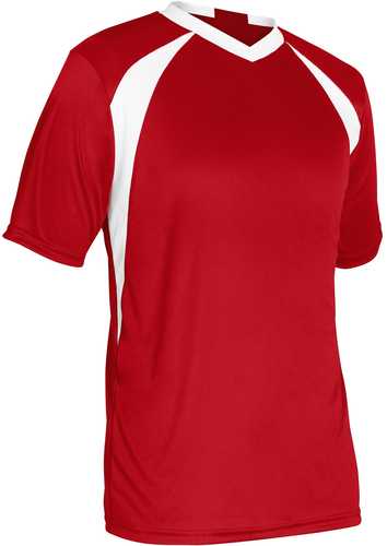 Champro Youth Sweeper Soccer Jersey Scarlet White Medium